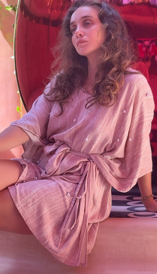 Vestido Perla Lino Perlas