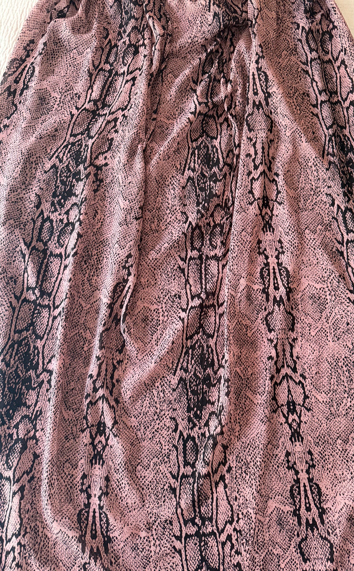 Aurea Dress Snakeskin Rose