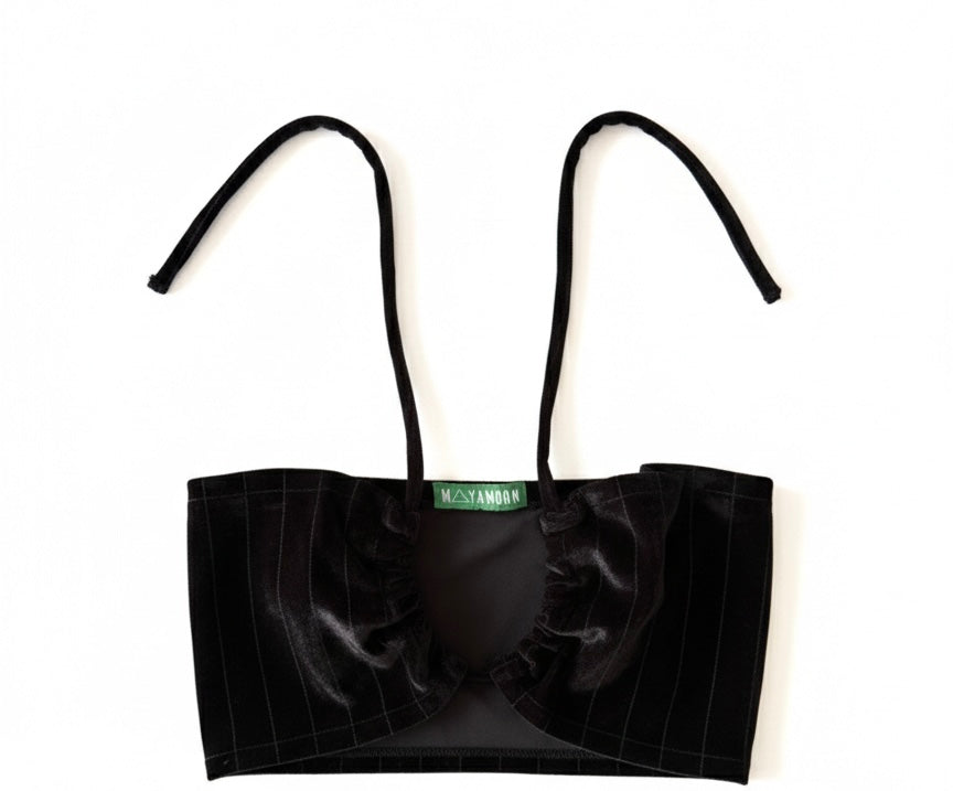 Luna Kimono Set Black Sparkle Shorts